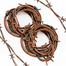 4 Pcs 32.8Ft Copper‑Colored Fake Barbed Wire Plastic Prop Decor picture