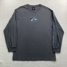 Vintage Rusty Surfboards T Shirt Men Large Grey Long Sleeve Surf Surfing Y2K picture