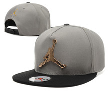 Jordan Classic Gold Jumpman Outdoor Casual Grey Baseball Cap Adjustable Unisex picture