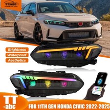 RGB LED Headlights For Honda Civic 11th 2022 2023 2024 25 Head Lamps Devil Eyes picture