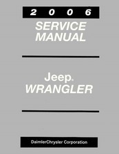 2006 Jeep Wrangler Factory Shop Service Manual picture