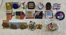 Lot of 19 Vintage Olympic Themed Pins - Multiple Years, Locations, & Styles picture