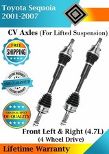 New OE Front CV Axles For 2001-2007 Toyota Sequoia 4.7L 4WD W/Lift Lifetime War. picture