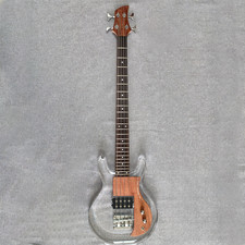 4 String Dan Armstrong style Clear Acrylic Electric Bass Guitar Maple Neck 24f picture