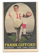 1958 Topps Frank Gifford #73 New York Giants HOF picture
