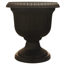 Southern Patio 19 Inch Round Outdoor Utopian Urn for Large Sized Plants, Black picture