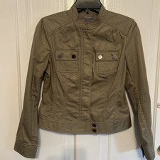 Women’s Ann Taylor Petite Size 4 Gold Crop Jacket￼Fall Fashion picture